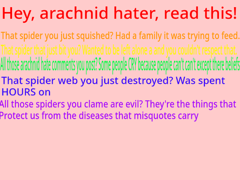 HEY ARACHNID HATER! READ THIS! remix