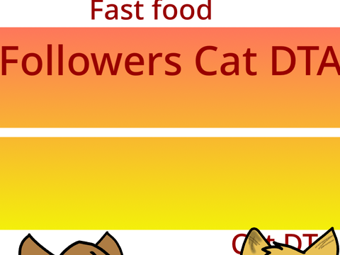 Fast food cat followers DTA