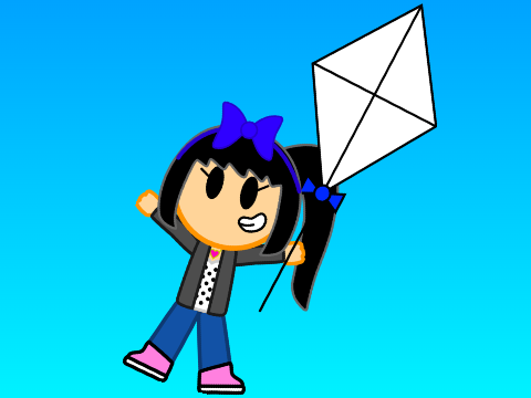 (Art) Hannah Flying The Kite