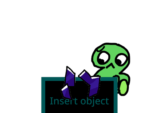 Add your object covered in glass shards