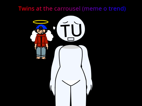 Twins at the carrousel (meme o trend)
