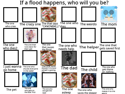 If a flood happens, who will you be? REMIX THIS remix remix