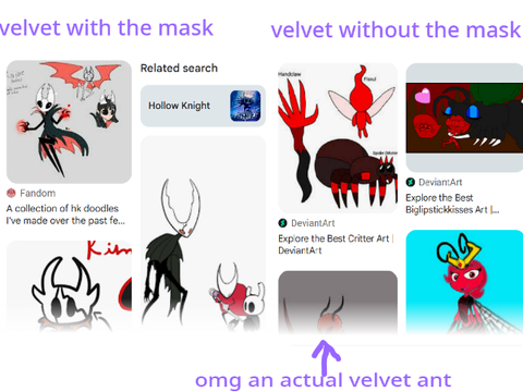 I showed google lends velvet again