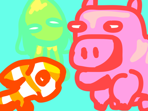 I drew animals from memory