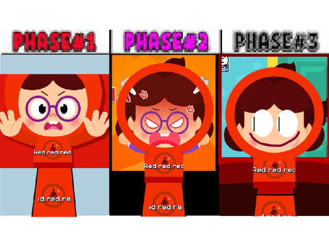 All phases in Incredibox Sprunki oc of Red light Yuri: from phase 1 to 3