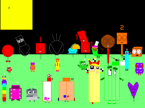 Numberblocks Band Retro Palindromic Numbers and Fans