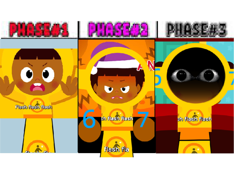 All phases in Incredibox Sprunki oc of Yellow Light Tiffany: from phase 1 to 3