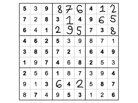 Me doing easy sudoku