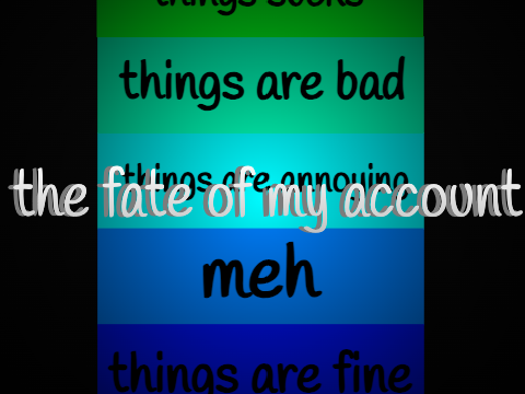 The fate of my account!