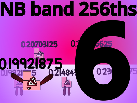 Numberblock  Band Two Hundred Fifty-Sixths 6 fixed