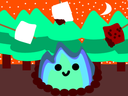 cute little campfire :3 but in the Nether