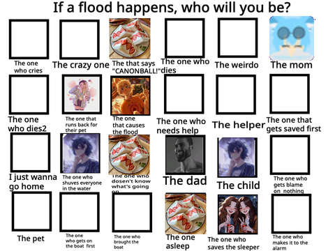 If a flood happens, who will you be? REMIX THIS remix