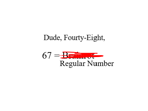 it's just a regular number