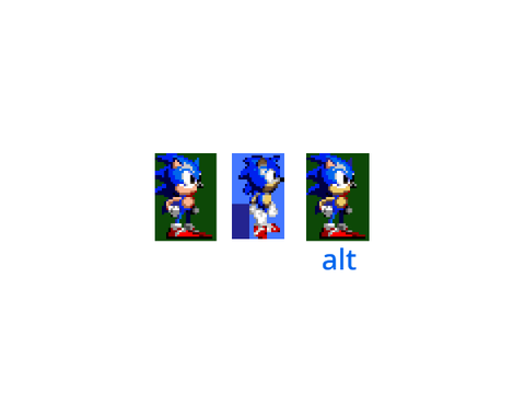 Sonic but with Sonic Blasts color palette