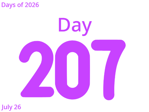 Days of 2026: Day 207