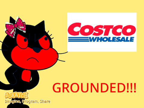 Evil Stephanie Cat misbehaves at Costco for shopping/destroys the Costco/GROUNDED