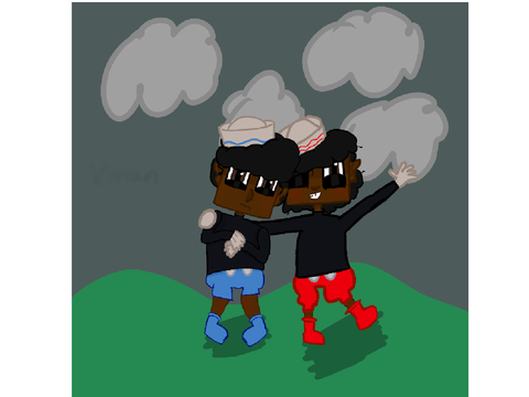 My human designs of Cuphead and Mugman