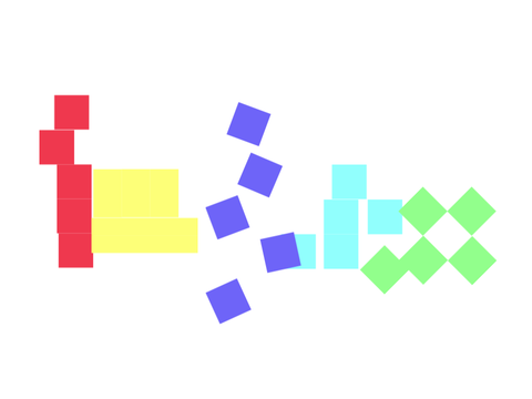 Fake tetromino band 