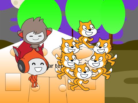 ScratchCat and his friends go camping!