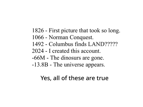 list of things that happened before