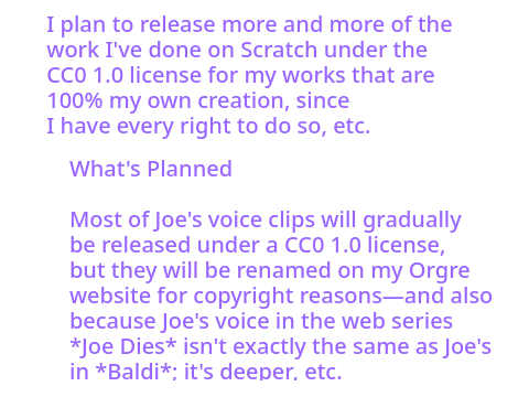 My Joe Voice in CC0 1.0 License soon... wut!!??