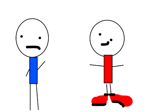 red and blue if i made it