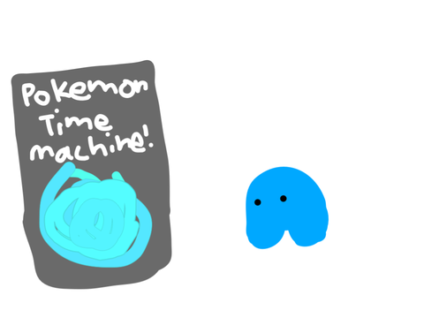 Blue guy time travels
