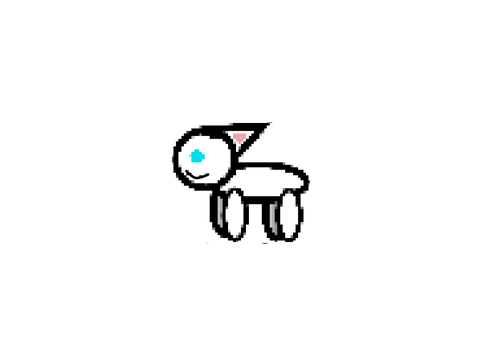 Pixel cat drawing for cattails scratch edition 