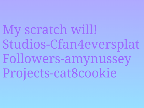 My scratch will!