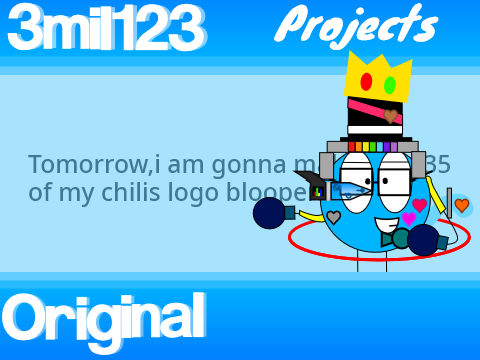 Take 35 of my Chilis Logo bloopers 1 will be tomorrow!
