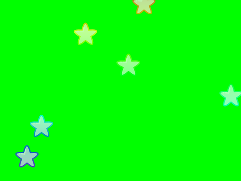 Cutecore Falling Stars Green Screen No Copyright