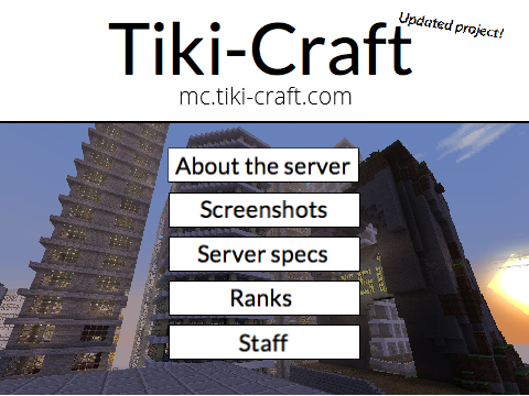 Tiki-Craft MC Server (Updated Project)