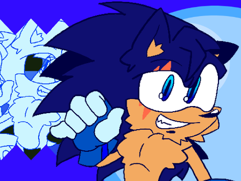 Oc draw (Sonic) - ha chá chá!!