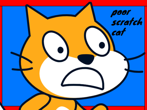 poor scratch cat