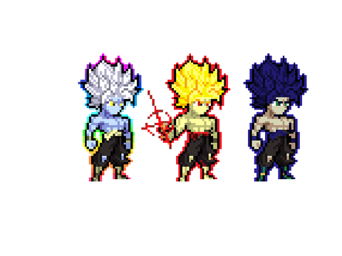 Dark Ariseus, Crimson Ariseus and Rainbow 