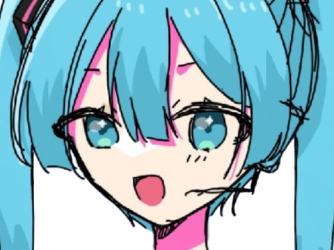 ミクちゃん落書き