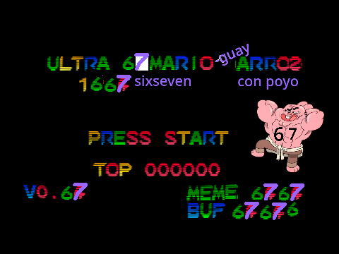 ultra 67 mario-guay arroz con poyo title screen remix