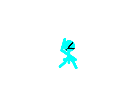 cyan stickman (My Style)