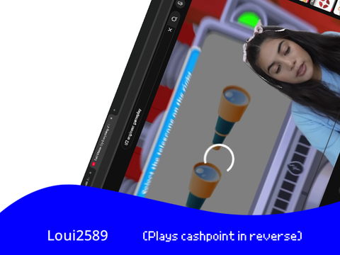 (Plays cashpoint in reverse)