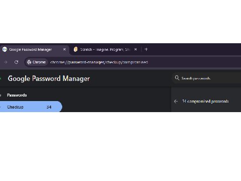 "34 compromised passwords"