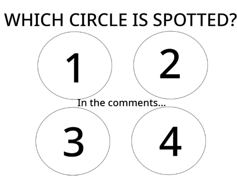 Which circle is spotted?