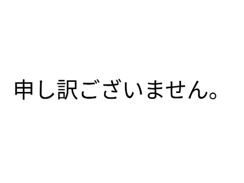 申し訳ございません。