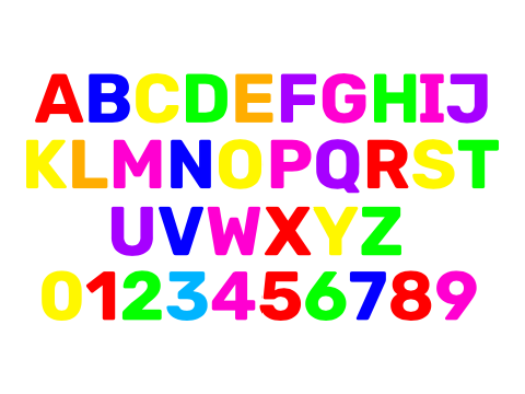 Colorful Rubik Font