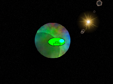 Planet And Space Ship