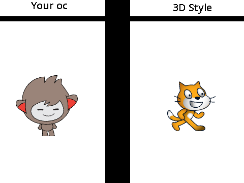 Add your oc and i will try my best to make it 3d style! remix-2