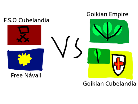 Cubish-Goikan War - Cubelandia And Navali Vs Goiky