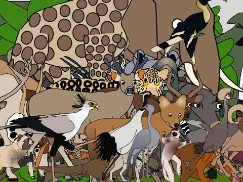 African and Asian Animal Stampede