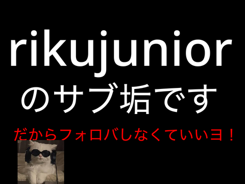 rikujuniorのサブ垢、maronjuniorです