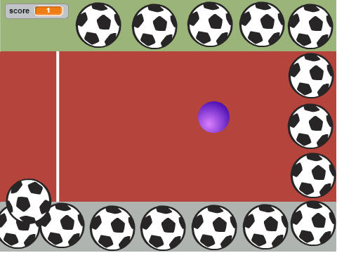 Soccer Ball and Purple Ball Game