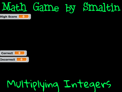 Multiplying Integers | Math Game